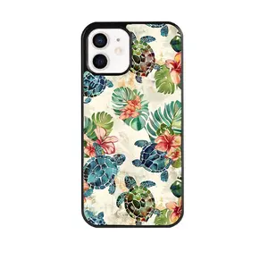 Jeuloth for iPhone 12 Mini (5.4 inch) Case - Vintage Art Pattern Sea Turtle Designed Phone Cases - TPU Phone Cases - Drop Protection