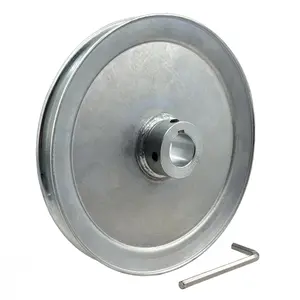 AB800-1 Single Groove Web Sheaves, 8" OD 1 inch Bore V Belt Pulley, Carbon Steel Motor Pulley for A B 5L 4L V-Belts