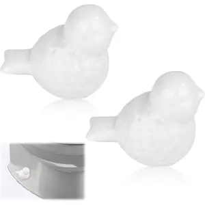 2pcs Ceramic Toilet Bolt Covers, Ceramic Cute Bird Covers Toilet Bolts Toilet Bolt Caps Easy installation Set for Bathroom Decor