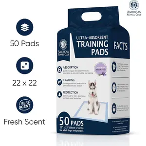 Club Scented Puppy Training Pads with Ultra Absorbent Quick Dry Gel – 22 x 22 Pee Pads for Dogs - Lavender Scented - 50 Count