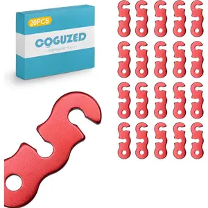 20Pcs Rope Tensioner and Tightener, Aluminum Alloy Camping Tent Guyline Cord Adjuster Camping of Gear, Tent Guyline & Paracord Tensioners, Hiking, Outdoor