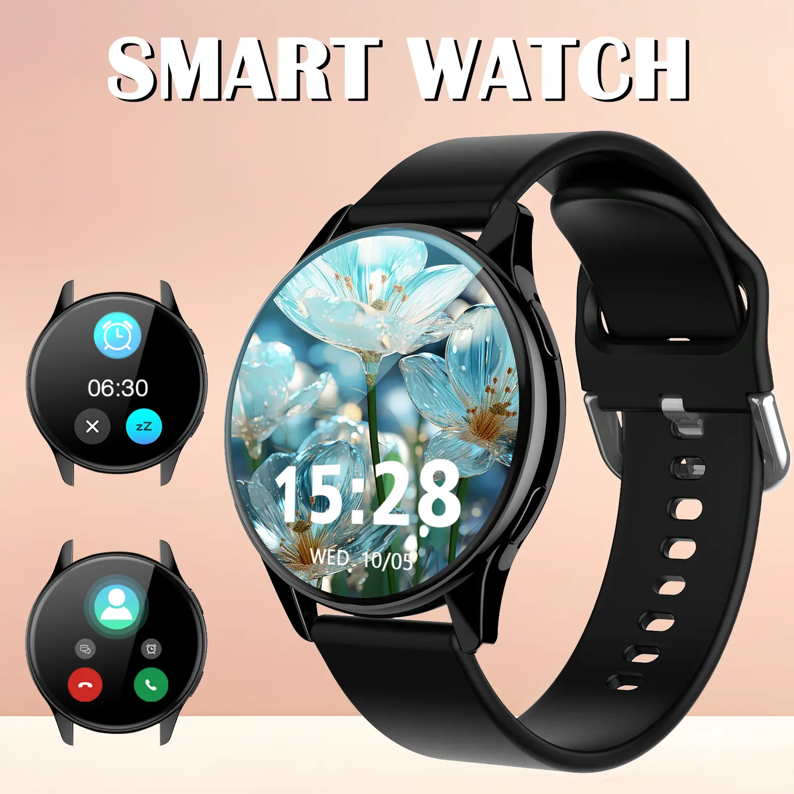 Smart Watch with Wireless Calling, Multi-Sport Modes, Call & Message Alerts, Custom Wallpaper, Fitness Tracking, Compatible with iOS/android