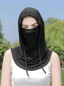 1-piece and multi piece sets, three in one multi-functional neutral ice silk sunshade Full Face balaclava hat, sun proof, Tactical Windproof, warm, suitable for outdoor cycling, skiing, unisex, couple style, Motorcycle Bandana, Motorcycle Accessories