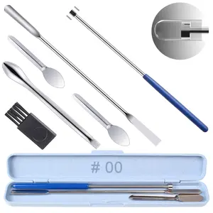 Capsule Filling Machine Kit Pill Filler Tray Tools Size 00 for Quickly Making Empty Gel Capsules Lab Spoons Spatula Scoops Tool (6Pcs)