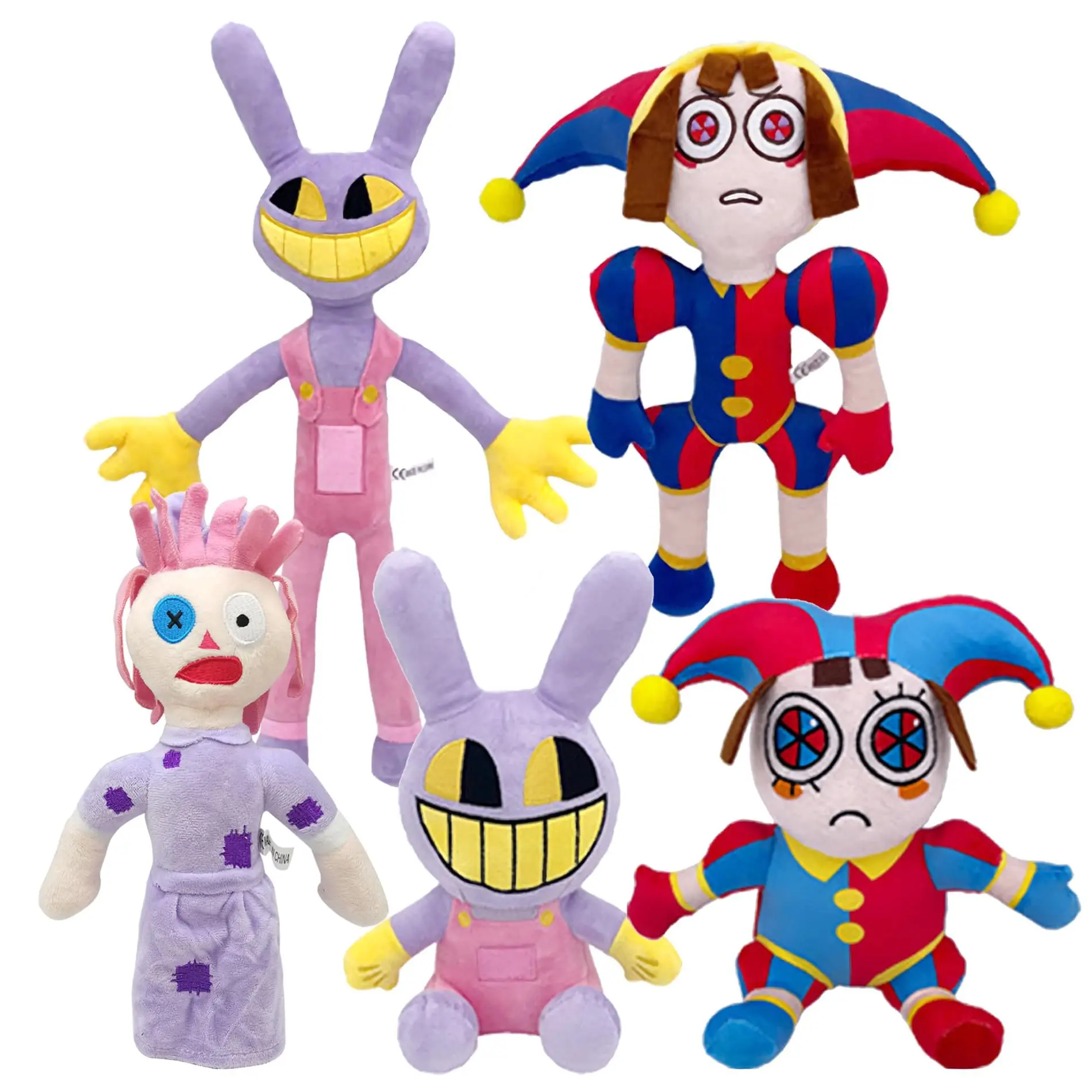 The Amazing Digital Circus Cartoon Clown Stuffed Plush Toy - Cuddly Doll Gift, Funny Stuffed Animals, Soft Huggable Collectible, Educational Toy for Kids, Soft Stuffed Collectible
