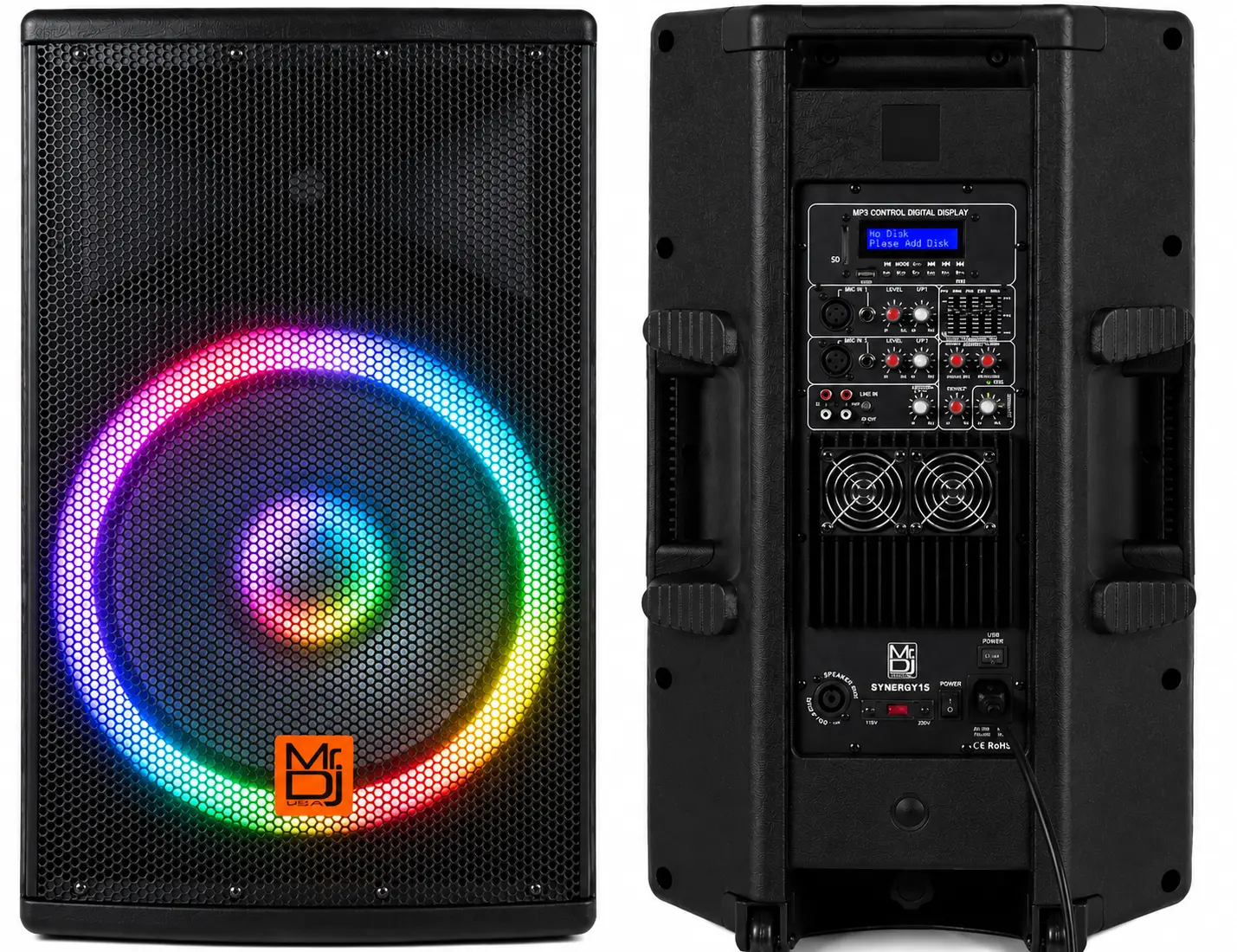 MR DJ SYNERGY15 Pro Audio Indoor Outdoor Ultra Powerful 4500W DJ Bluetooth Speaker