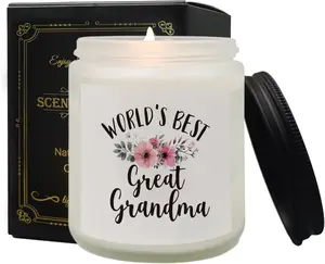Great Grandma Candle, Candles Gifts for Great Grandma Grandmother, Best Great Grandma Gifts Aromatherapy Candle, World’s Best Great Grandma Lavender Fragrance Jar Candles for Home Scented