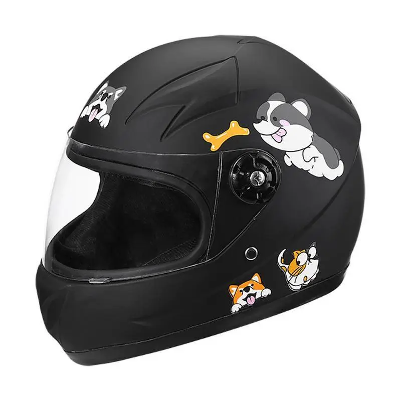 Children's full-face helmet cute cartoon motorcycle and electric bike helmet for boys and girls all seasons 2001