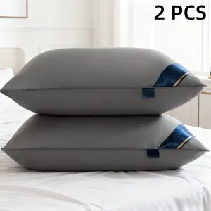 Soft Hotel Quality Pillows, Deep Sleep Neck Support, High Density Non-Drop Pillow, Polyester Fiber Filled, Vacuum Compressed Packaging