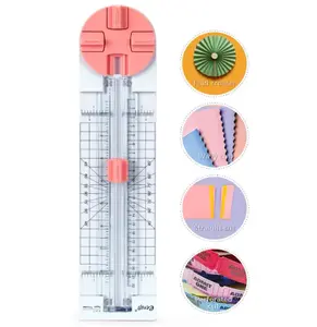 4-in-1 Craft Paper Trimmer with 4 Style Dial Blades – Multi-Function Scrapbooking Cutter for Cards, Photos & DIY Projects | Perfect Gift for Crafters，（New and old models are randomly dispatched.）