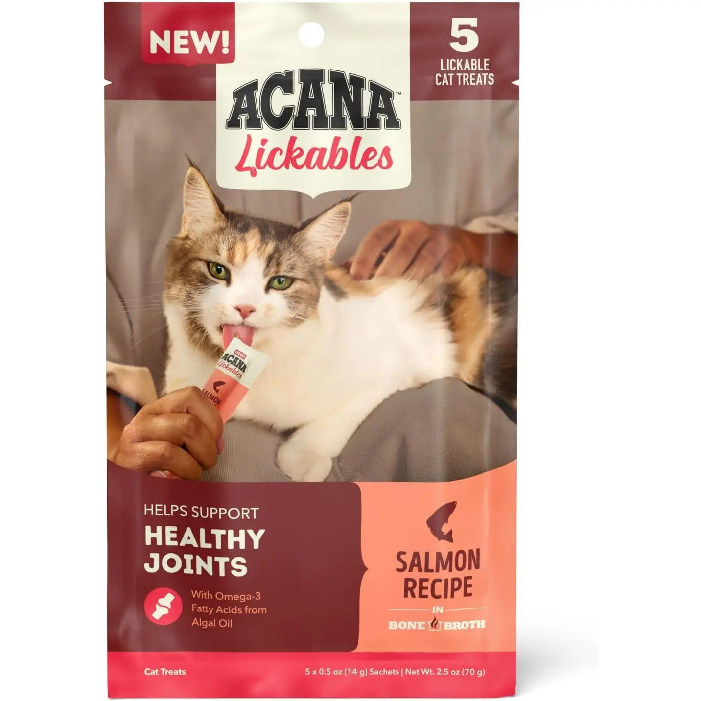 ACANA Lickables Cat Treats Salmon Recipe .5oz Tubes (5 Count)