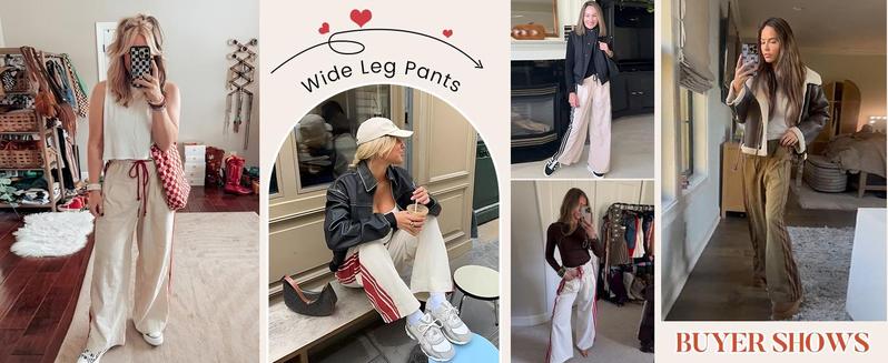 Tanming Womenswear FallFreshness Streetwear Stripe Straight Cut Barrel Leg Parachute Cargo Pants Y2K Elasticated Waistband Soft Wide Leg Pants with Pockets Casual Sweatpants for Women Tanming Womenswear FallFreshness Streetwear Stripe Straight Cut Barrel Leg Parachute Cargo Pants Y2K Elasticated Waistband Soft Wide Leg Pants with Pockets Casual Sweatpants for Women