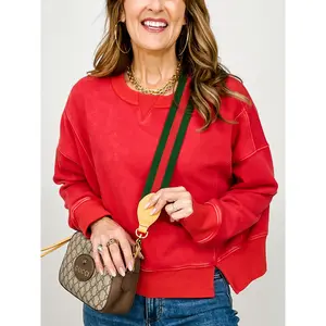 The Eleanor Luxe CozyCore Sweatshirt - Red & Green