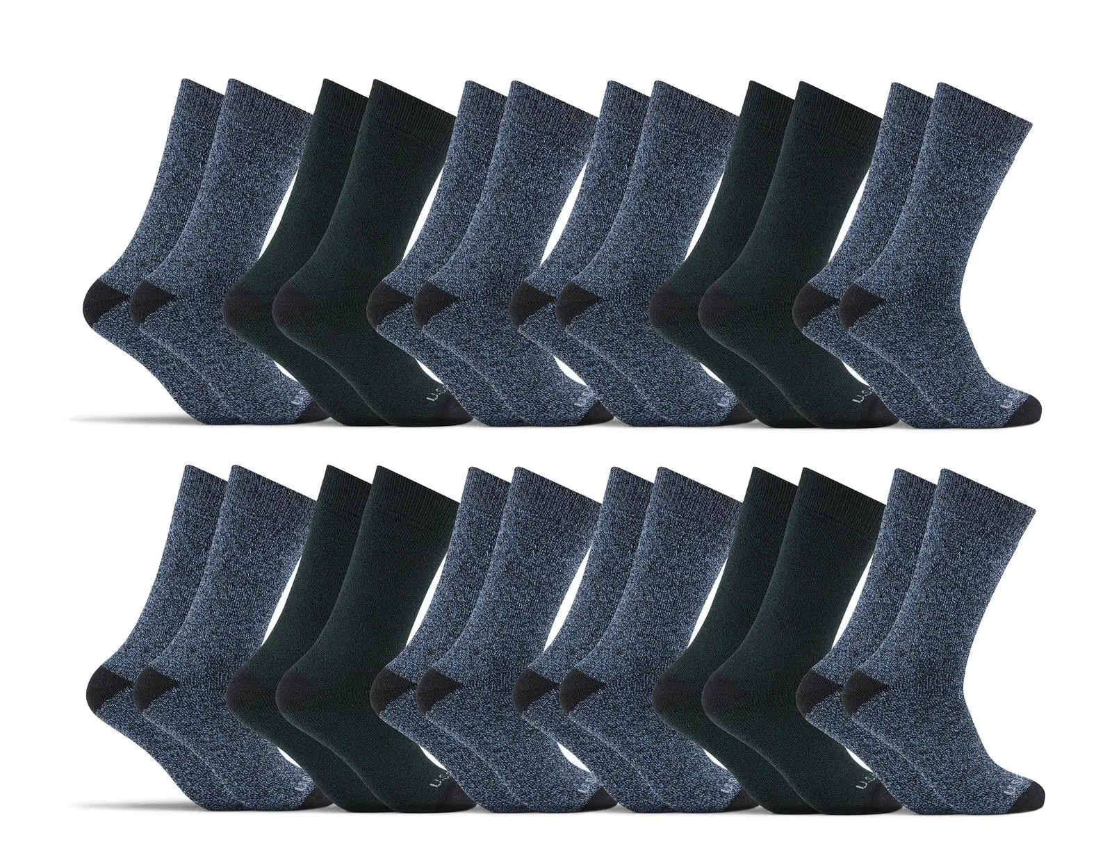 US ARMY Men's Extra Heavy Duty Winter Thermal Boot Crew Work Socks - Pack of 12