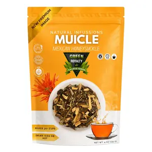 Green Royalty Mexican Honeysuckle (Muicle Hierba) 4oz Organic Relaxing Non-Caffeinated Unsweetened Herbal Loose Leaf Tea Beverage