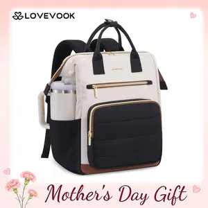 【Mother's Day Gift】LOVEVOOK Laptop Backpack for Women, 15.6 Inch Work Backpack purse for Nurse Teacher, College Back to School Bookbag for Teen Girls, Personal Item Travel Bag Computer Daypack for Daily Commute.,