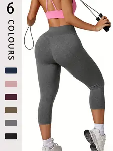High Waisted Capri Pants for Women, Super Soft Tummy Control, No See Through, Workout Running Yoga Athletic Leggings, Womens Summer Clothing