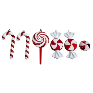 7” Assorted Candy Cane Holiday Christmas Deluxe Shatterproof Ornament Set of 6 7” Assorted Candy Cane Holiday Christmas Deluxe Shatterproof Ornament Set of 6
