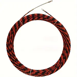 Electrician's Pulling Line Tool, Wire, Non-woven Structure Durable Metal Connector, Soft Material Easy To Plug & Unplug Cable