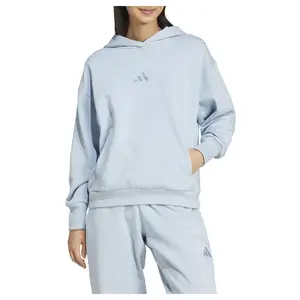 adidas Womens All Season Fleece Embroidered Hoodie Casual Outerwear Casual - Blue adidas Womens All Season Fleece Embroidered Hoodie Casual Outerwear Casual - Blue
