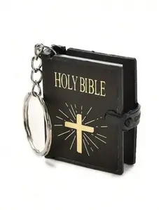 Mini Holy Bible Keychain Inspirational Christian Gifts, Non- Reading Paper Covers For Office & Daily Use For Everyone
