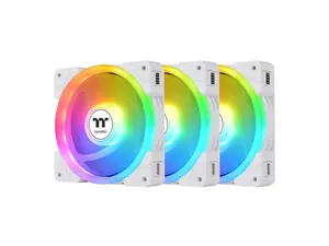 Thermaltake SWAFAN EX 12 ARGB PC Cooling Fan White, 3-Fan pcak, 500 ~ 2000 RPM, Magnetic Connection, Reversable Blades, sync with MB RGB software, CL-F169-PL12SW-A