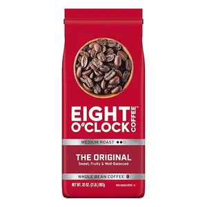 Eight O'Clock Coffee expresso The Original, 32 Ounce, Medium Roast, Whole Bean Coffee, Sweet & Fruity, Kosher Certified - Beverage