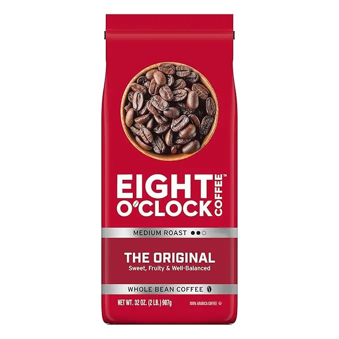 Eight O'Clock Coffee expresso The Original, 32 Ounce, Medium Roast, Whole Bean Coffee, Sweet & Fruity, Kosher Certified - Beverage