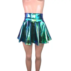 Skater Skirt - Oil Slick Holographic