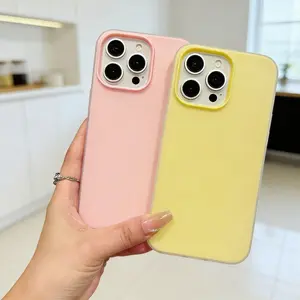 Soft TPU Outer Shell Lightweight PP Inner Layer Protective Case for IPhone 11 12 13 14 15 16 17 PROMAX Plus Shockproof Anti-Scratch Pastel Aesthetic Full Camera Protection Jelly Color 2-in-1