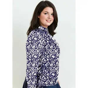 Half-Zip Nora Swim Top | Plus Size