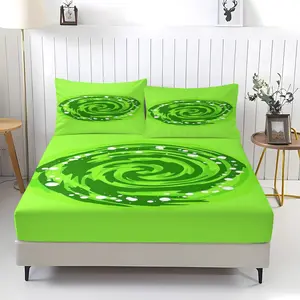 3-Piece Rick and Morty Pattern Bedding Set, Comfortable Printed Bed Sheet and 2 Pillowcases, Anti-Slip for Kids and Teens Gifts