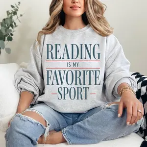 Reading is my favorite sport Sweatshirt, Vintage Reading Sweatshirt, Booklover gift, Bookish, Librarian Sweatshirt, Bookworm, Reader Gift