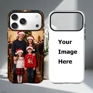 Custom Photo Phone Case for iPhone 17 Pro Max, 17 Air, 16 Plus, 15, 14, 13, 12, 11. Features A Soft Silicone Inner Case and Durable Hard Plastic Outer Shell