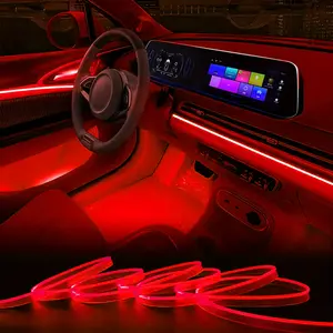 【New!!!】Wire Interior Car LED Strip Lights Flexible LED Neon Strip Light for Car Interior-USB EL Wiring Ambient Light, USB 5M Fiber Optic Atmosphere Lights, Perfect for Party Atmosphere,Great Gift