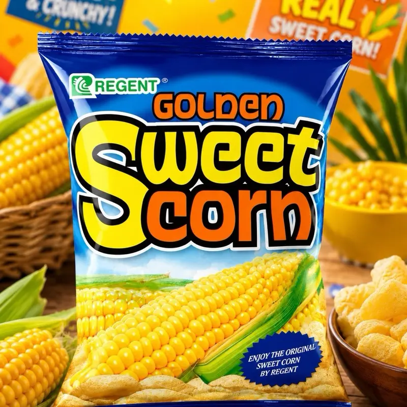 REGENT Crunchy, Crispy Golden Sweet Corn Puffed Snacks