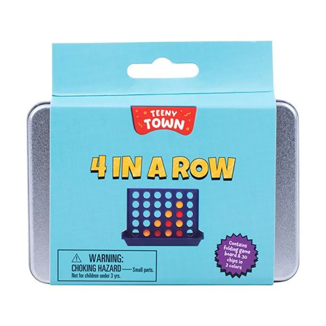 Teeny Town 4 in a Row - Engage in Miniature Battles of Wits and Strategy for Big Fun!