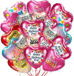 Happy Mother’s Day Balloon Set  Foil Mom Balloons, Mother’s Day Decorations, Birthday Party Supplies for Mom & Grandma, Aluminum  Balloons Kit