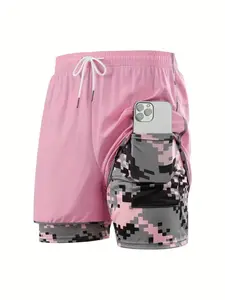 Women's Camo Print Gym Shorts, Breathable Comfortable Quick-Drying Skinnies, Ladies Sportswear for Indoor & Outdoor Use, Ideal for Workouts