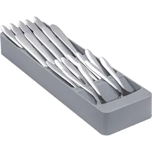 Compact Kitchen Drawer Cutlery Organizer - Space Saving Tray for Flatware and Silverware Storage