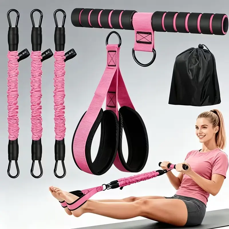 Upgrade Multi-Functional Resistance Band, Adjustable Pull Bands, Iron Handle, Storage Bag, Core Training, Abdominal Exercises, Unisex Fitness Gear, Exercise Loop Bands, Workout Bands, Work Out Bands For Exercise, Workout Equipment