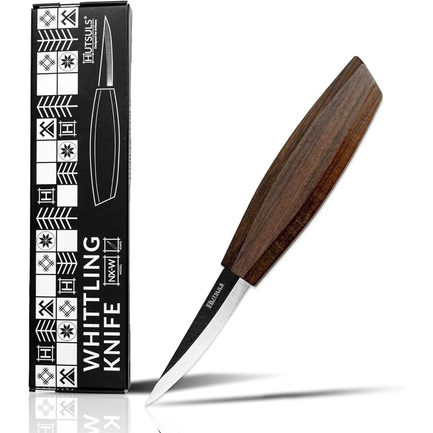Hutsuls NX-W Wood Carving Knife Woodworking - Elite Woodworking Knife for Whittling Experience, Robust Roughing Knife for Wood Carving Quality, Novice's Dream Wood Whittling Knife for Beginners Carver