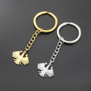 Cazador Stainless Steel Syria Eagle Hawk Keychain for Women Men Country Syrian Flag Keyring Jewelry Gift Wholesale 2026 New