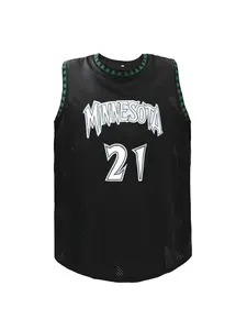 Plus Size Letter Embroidery Basketball Jersey, Lightweight Jersey, Loose Breathable Round Neck Tank Top, Plus Size Men's Basketball Jersey for Basketball, Sports, Running, Exercising