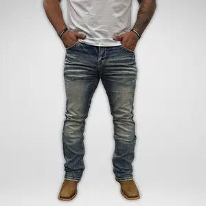 Men's Western Blue Classic Modern Boot Denim (W-461)