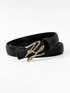 2026 New Must-Have Belt, High-End Ka Letter Buckle Belt, Fashionable Style, Versatile for Jeans, Women's Casual All-Season Accessory