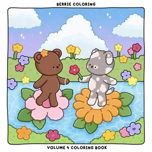 Berrie Coloring Volume 4: Cute and Cozy Coloring Book for Adults & Kids Featuring Easy to Color Animal Illustrations and Adorable Scenes