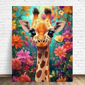 Diamond Painting Giraffe Animal DIY Painting By Numbers Deer Flower Colorful Kit Art Drawing No Frame Wall Decor
