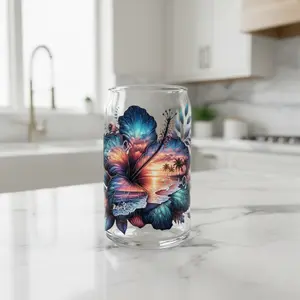 Hibiscus - UVDTF Decal for cups/hard surfaces sticker