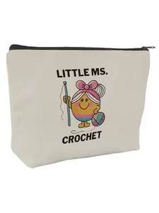 Charming Crochet Miss Makeup Bag, Makeup Organizer Pouch, Lightweight Washable, Perfect for Knitting Lovers, Sisters, Colleagues, Students, Parents, Friends, Travel
